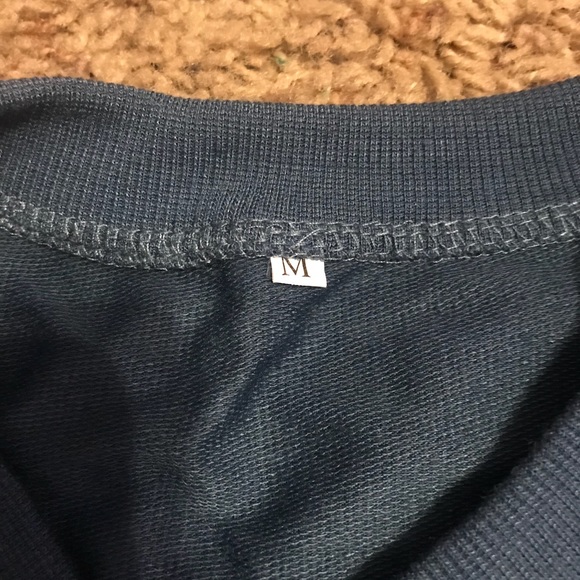 Navy Blue Crop Top - Picture 2 of 3